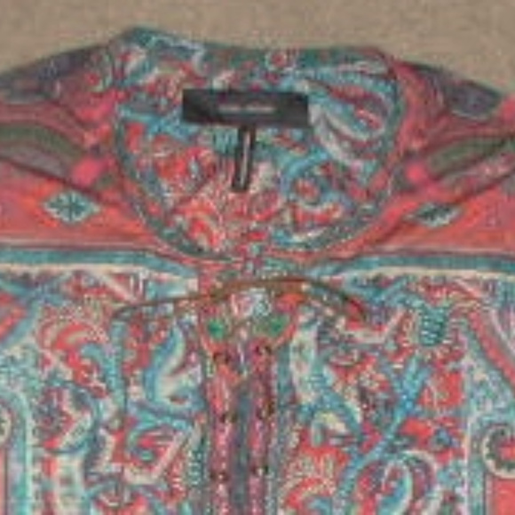 Most wanted Isabel Marant paisley top leather ties - Picture 3 of 6